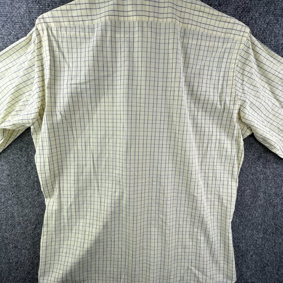 Polo Ralph Lauren Button Up Shirt Men Long Sleeve Yellow Blue 14.5 32/33 Andrew - Picture 11 of 15